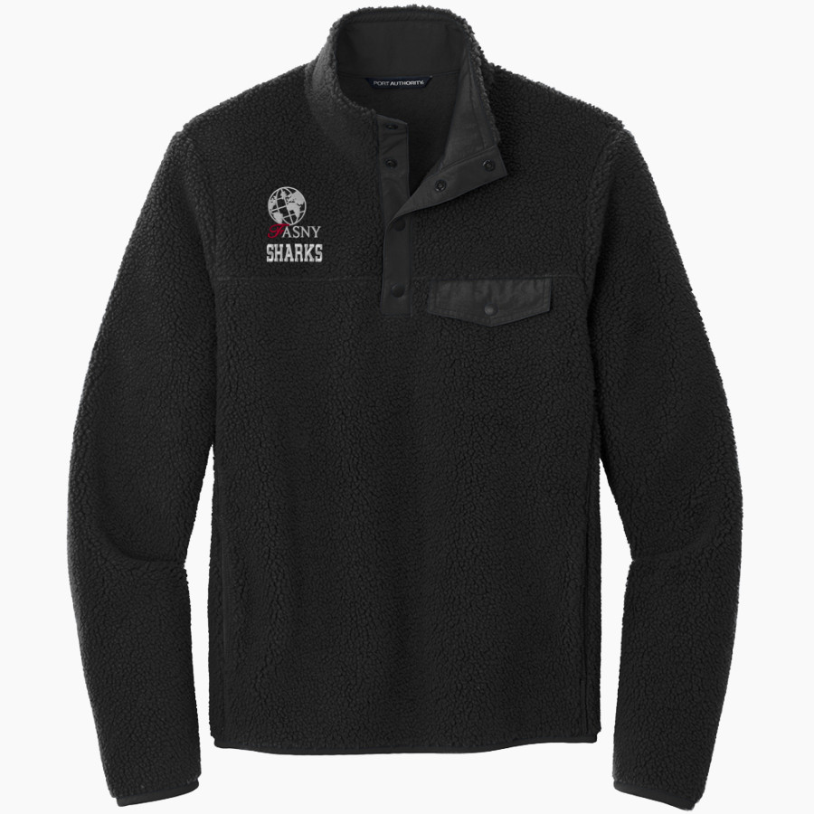 French-American School of New York - Online Store <span class="pdp-name-mascot">French-American School Sharks</span> Port Authority Men's Camp Fleece Snap Pullover