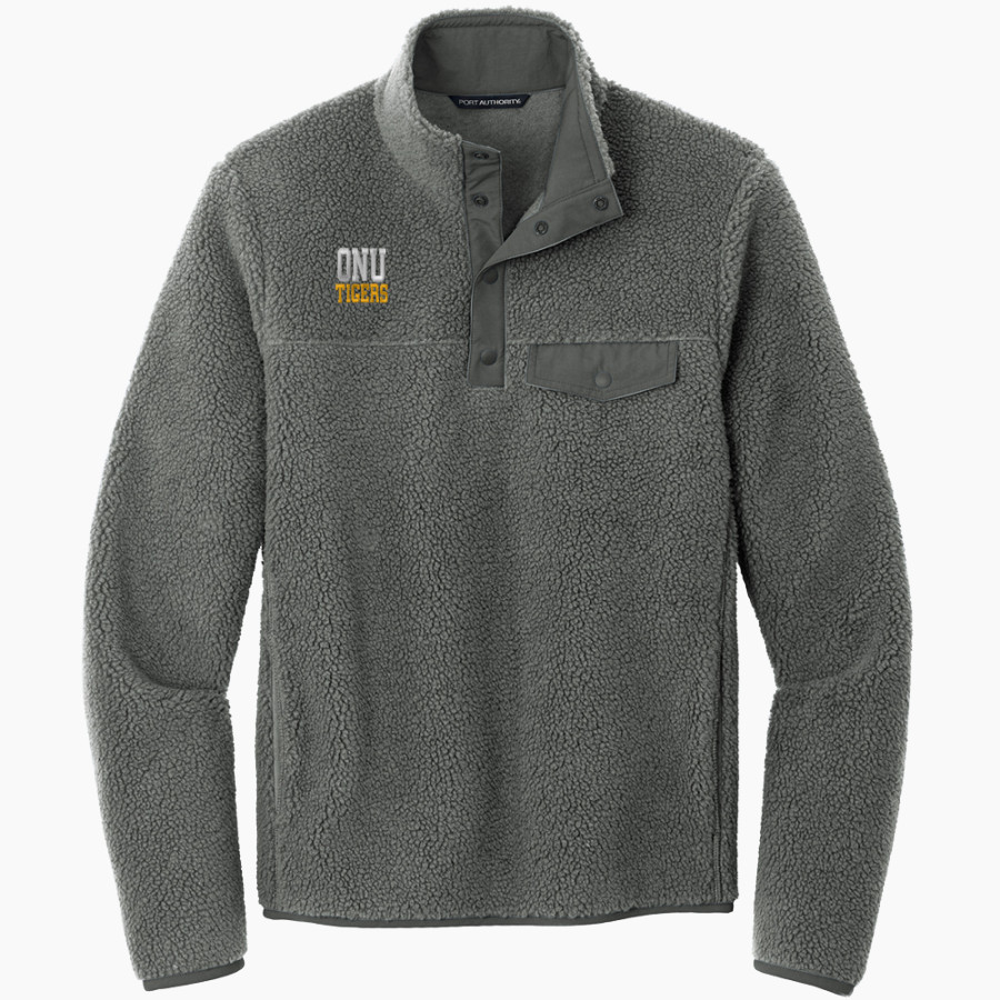 Olivet Nazarene Tigers <span class="pdp-name-mascot">Olivet Nazarene University Tigers</span> Port Authority Men's Camp Fleece Snap Pullover