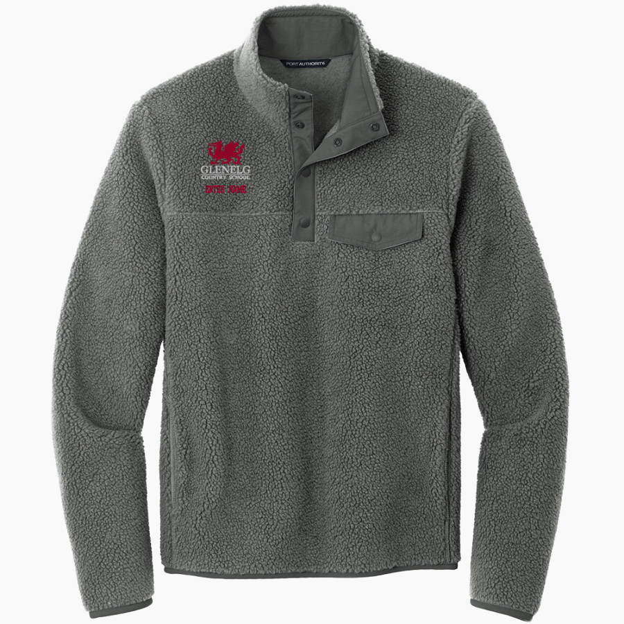 GLENELG COUNTRY SCHOOL DRAGONS <span class="pdp-name-mascot">GLENELG COUNTRY DRAGONS</span> Port Authority Men's Camp Fleece Snap Pullover
