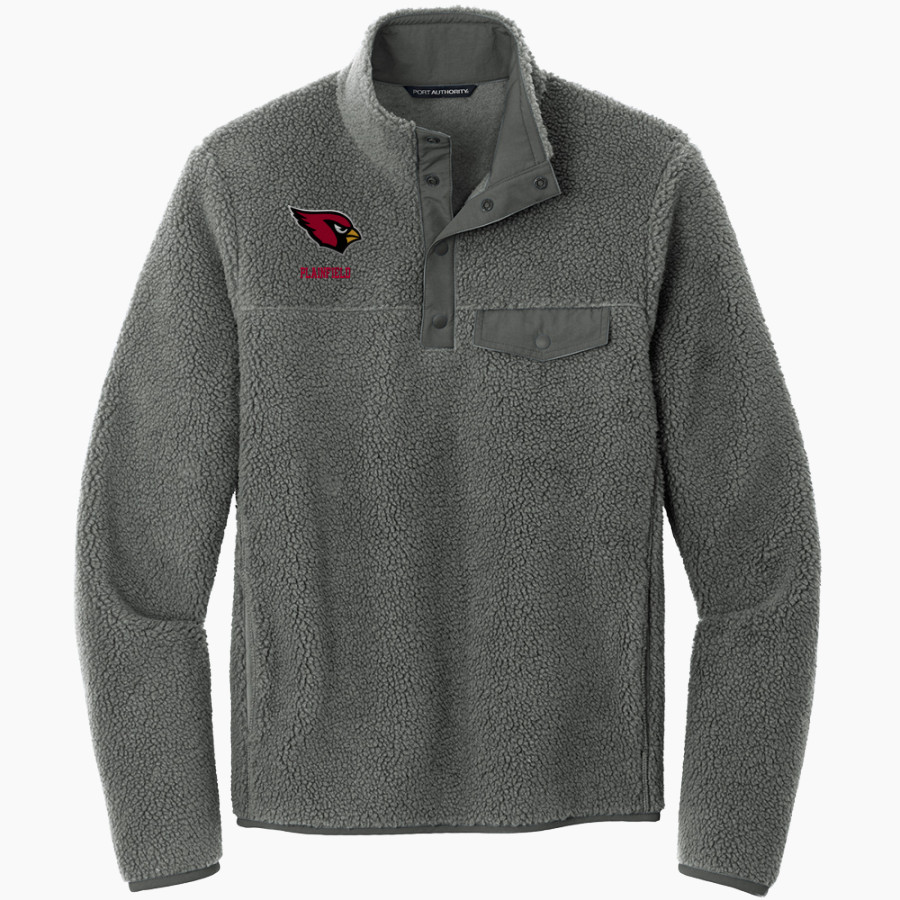 PLAINFIELD HIGH SCHOOL CARDINALS Port Authority Men's Camp Fleece Snap Pullover