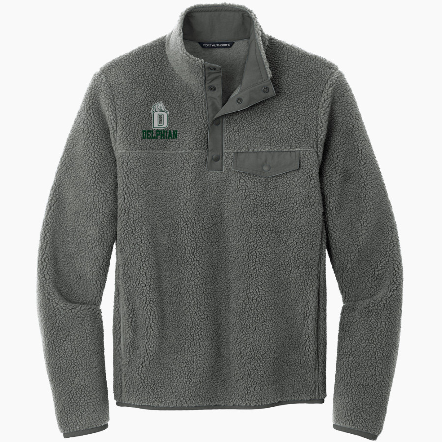 Delphian Dragons Port Authority Men's Camp Fleece Snap Pullover