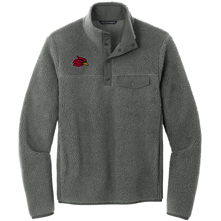 Wheeling University Cardinals Online Store <span class="pdp-name-mascot">Wheeling University Cardinals</span> Port Authority Men's Camp Fleece Snap Pullover