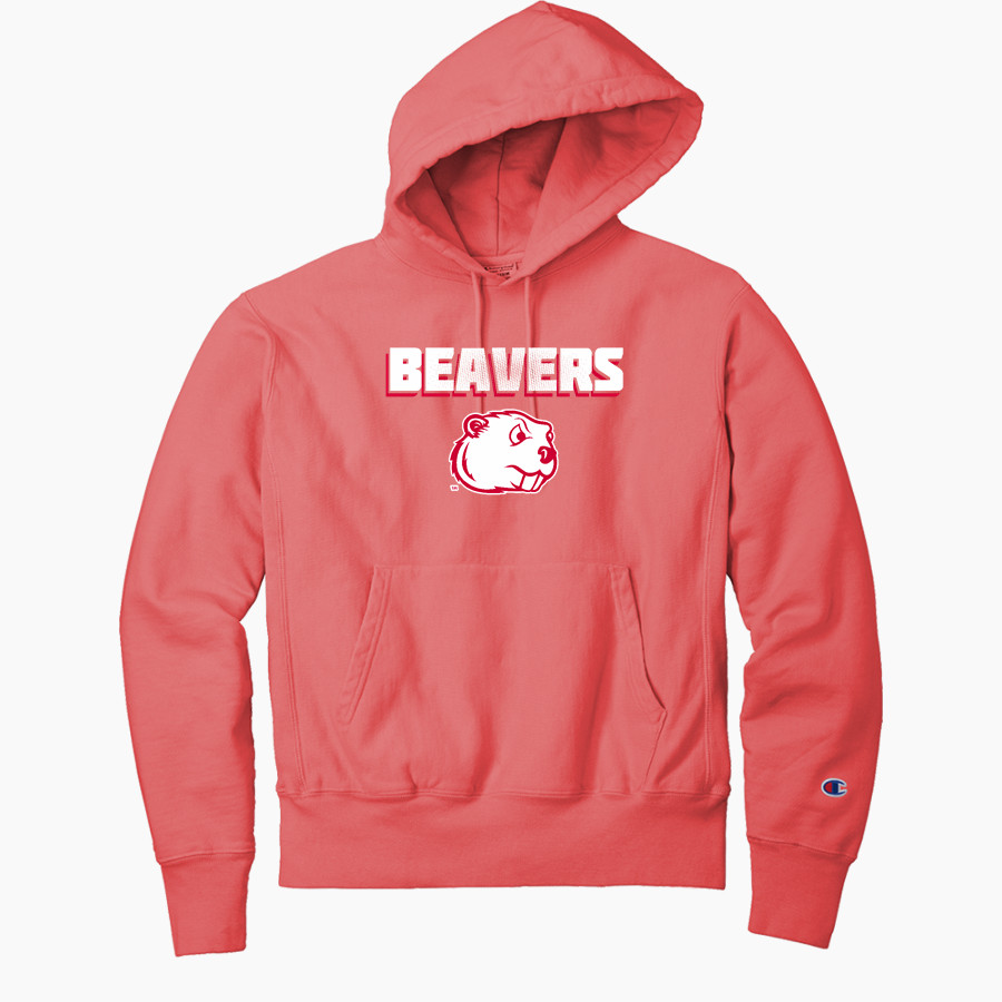Minot State Beavers <span class="pdp-name-mascot">Minot State Beavers</span> Champion Men's Reverse Weave Garment-Dyed Hooded Sweatshirt