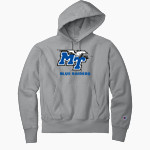 MTSU Blue Raiders <span class="pdp-name-mascot">MTSU Blue Raiders</span> Champion Men's Reverse Weave Garment-Dyed Hooded Sweatshirt Front Thumbnail
