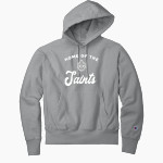 Saint Peter High School SAINTS ONLINE STORE <span class="pdp-name-mascot">Saint Peter Saints</span> Champion Men's Reverse Weave Garment-Dyed Hooded Sweatshirt Front Thumbnail