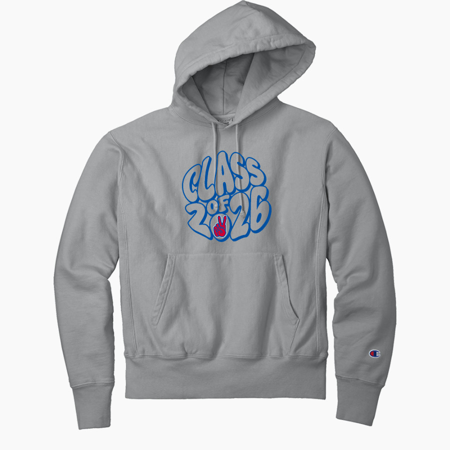 MIDLAND CHRISTIAN SCHOOL MUSTANGS <span class="pdp-name-mascot">MIDLAND MUSTANGS</span> Champion Men's Reverse Weave Garment-Dyed Hooded Sweatshirt