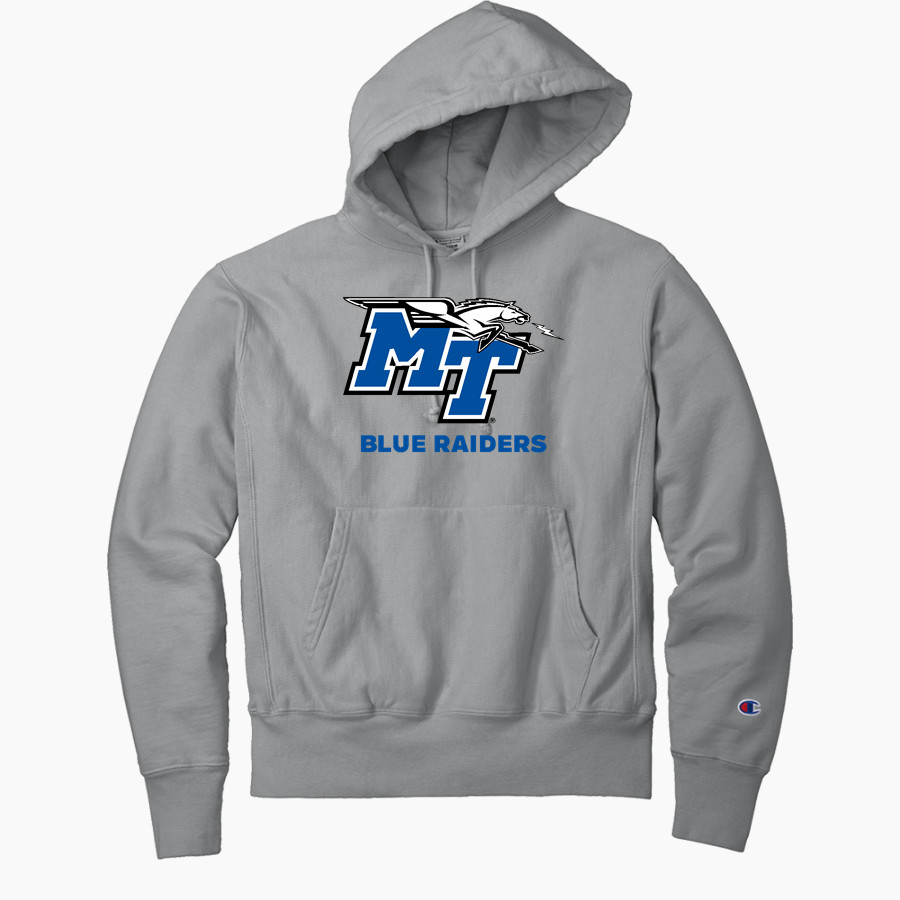 MTSU Blue Raiders <span class="pdp-name-mascot">MTSU Blue Raiders</span> Champion Men's Reverse Weave Garment-Dyed Hooded Sweatshirt