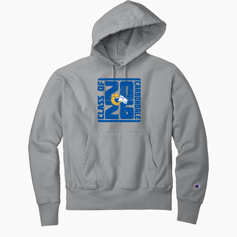 Carbondale Rams <span class="pdp-name-mascot">Carbondale Rams</span> Champion Men's Reverse Weave Garment-Dyed Hooded Sweatshirt