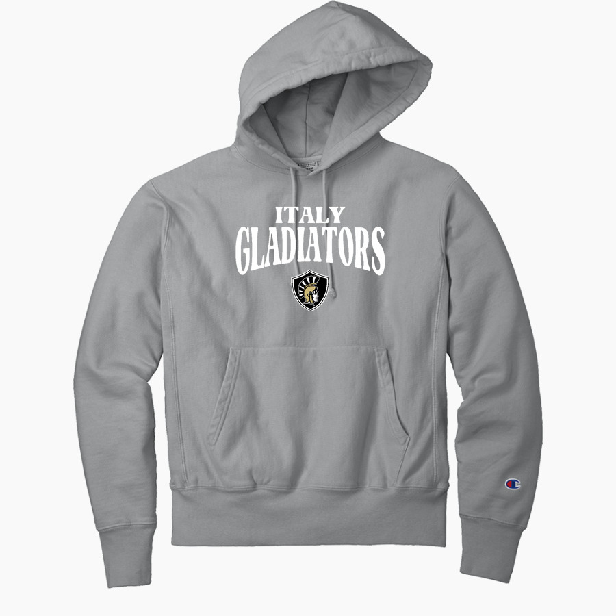 ITALY HIGH SCHOOL GLADIATORS <span class="pdp-name-mascot">ITALY GLADIATORS</span> Champion Men's Reverse Weave Garment-Dyed Hooded Sweatshirt