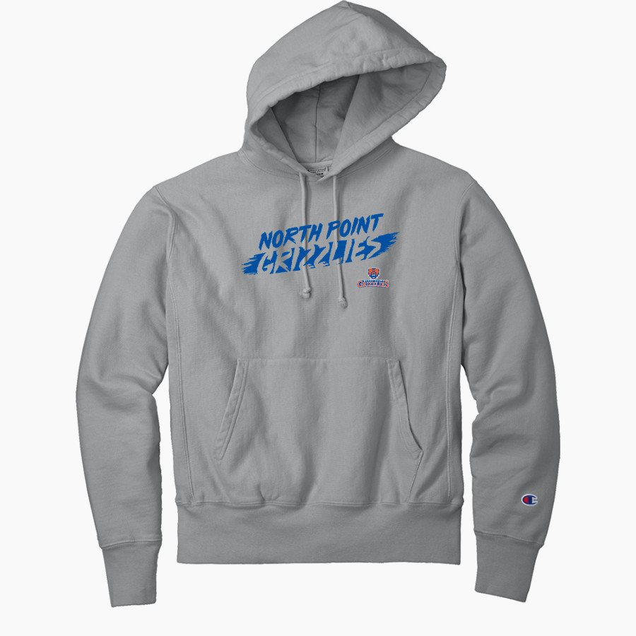 North Point Grizzlies <span class="pdp-name-mascot">North Point Grizzlies</span> Champion Men's Reverse Weave Garment-Dyed Hooded Sweatshirt