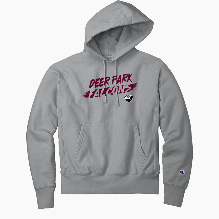 Deer Park Falcons <span class="pdp-name-mascot">Deer Park Falcons</span> Champion Men's Reverse Weave Garment-Dyed Hooded Sweatshirt