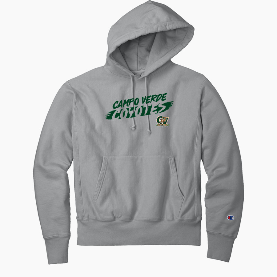 CAMPO VERDE HIGH SCHOOL COYOTES <span class="pdp-name-mascot">CAMPO VERDE COYOTES</span> Champion Men's Reverse Weave Garment-Dyed Hooded Sweatshirt