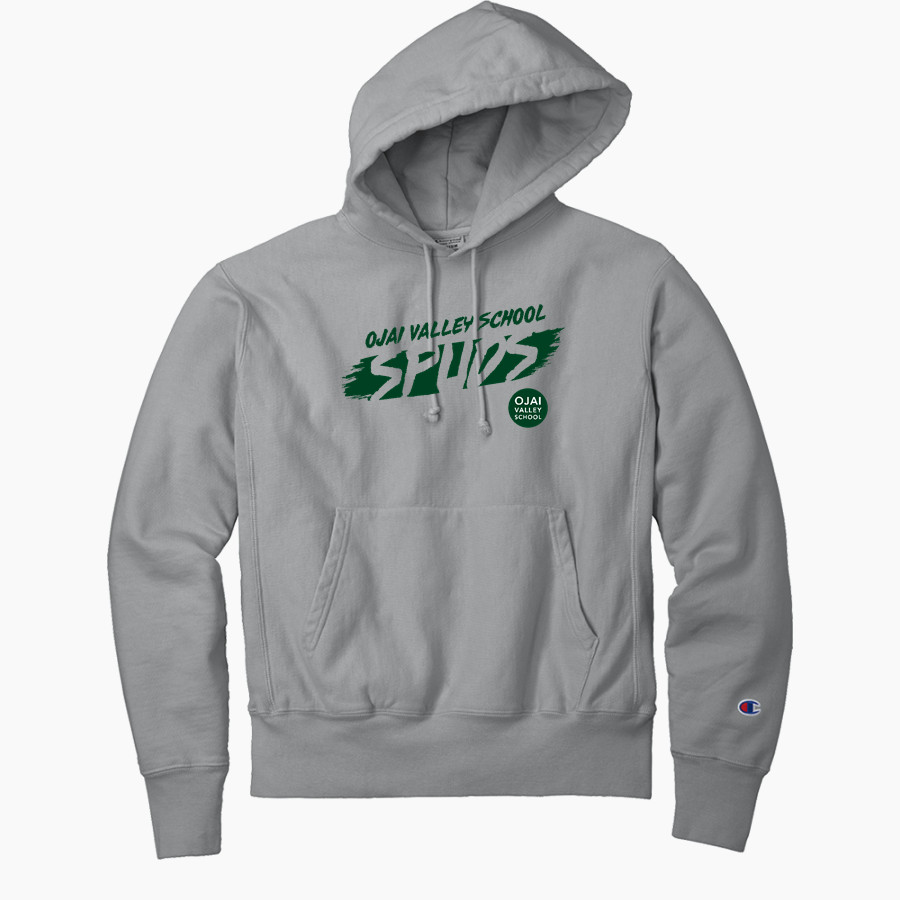 OJAI VALLEY SCHOOL SPUDS <span class="pdp-name-mascot">OJAI VALLEY SPUDS</span> Champion Men's Reverse Weave Garment-Dyed Hooded Sweatshirt