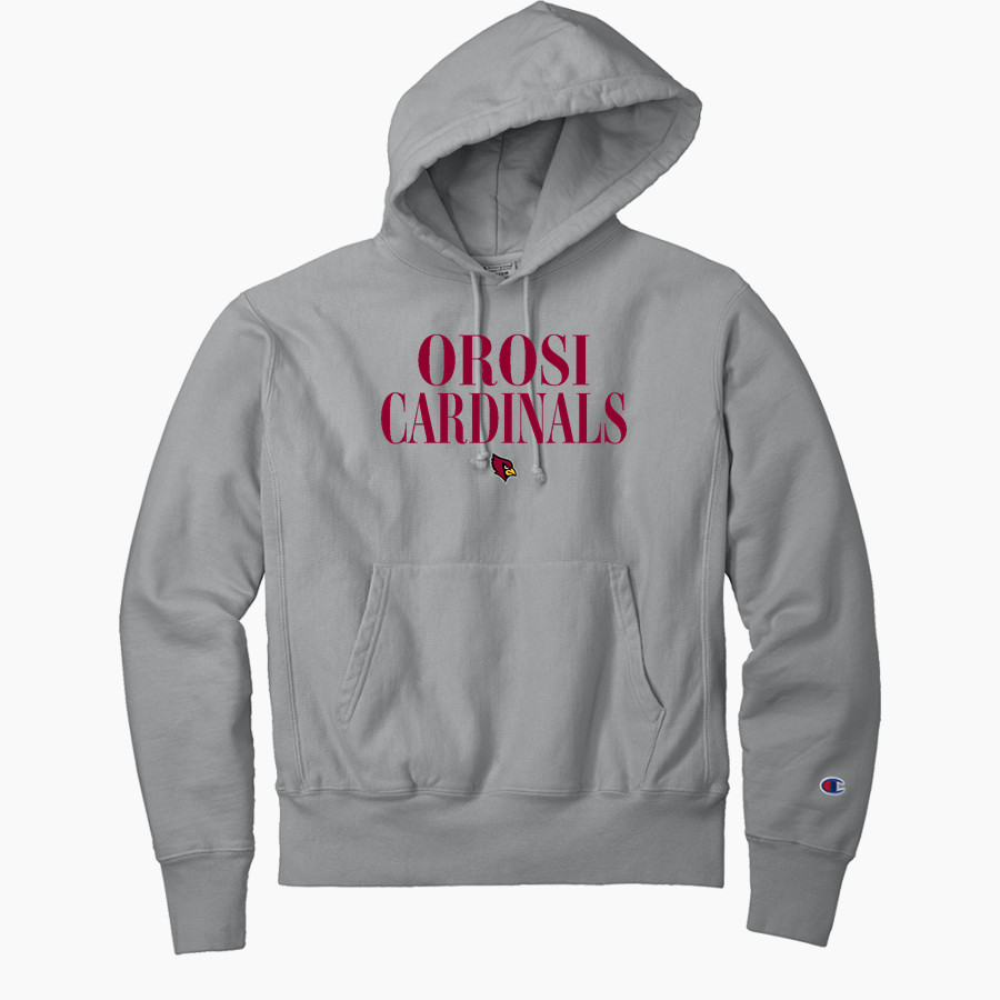 OROSI HIGH SCHOOL CARDINALS <span class="pdp-name-mascot">OROSI CARDINALS</span> Champion Men's Reverse Weave Garment-Dyed Hooded Sweatshirt