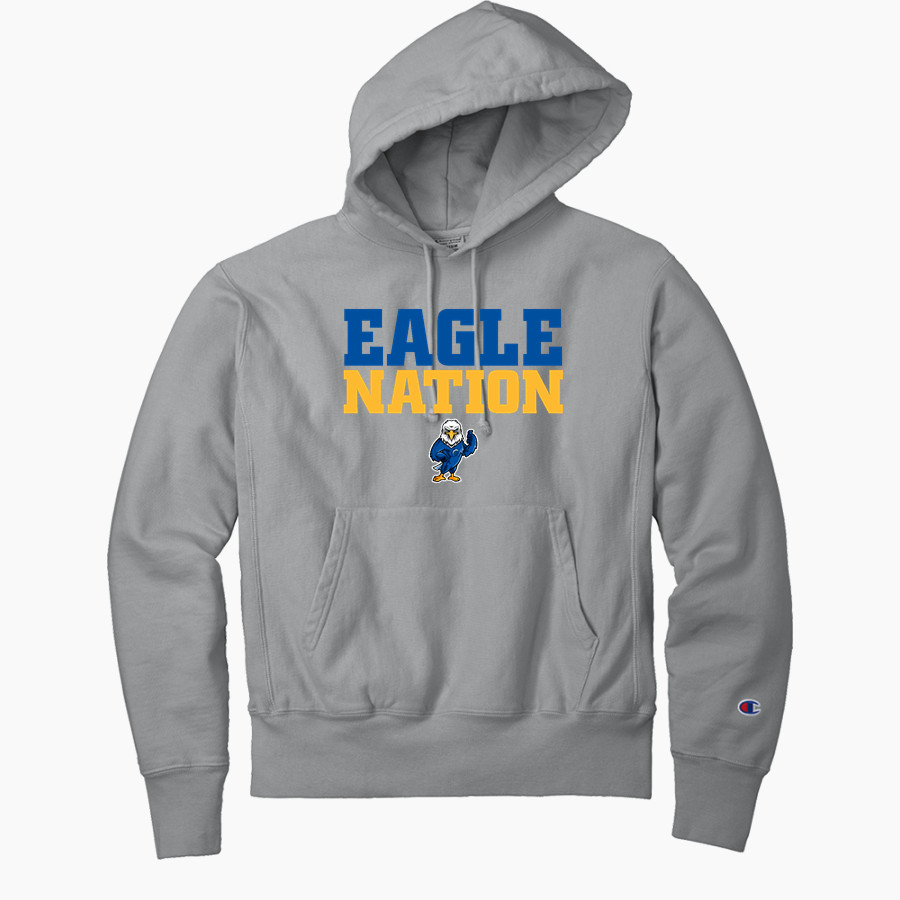 ODENTON CHRISTIAN SCHOOL EAGLES <span class="pdp-name-mascot">ODENTON EAGLES</span> Champion Men's Reverse Weave Garment-Dyed Hooded Sweatshirt