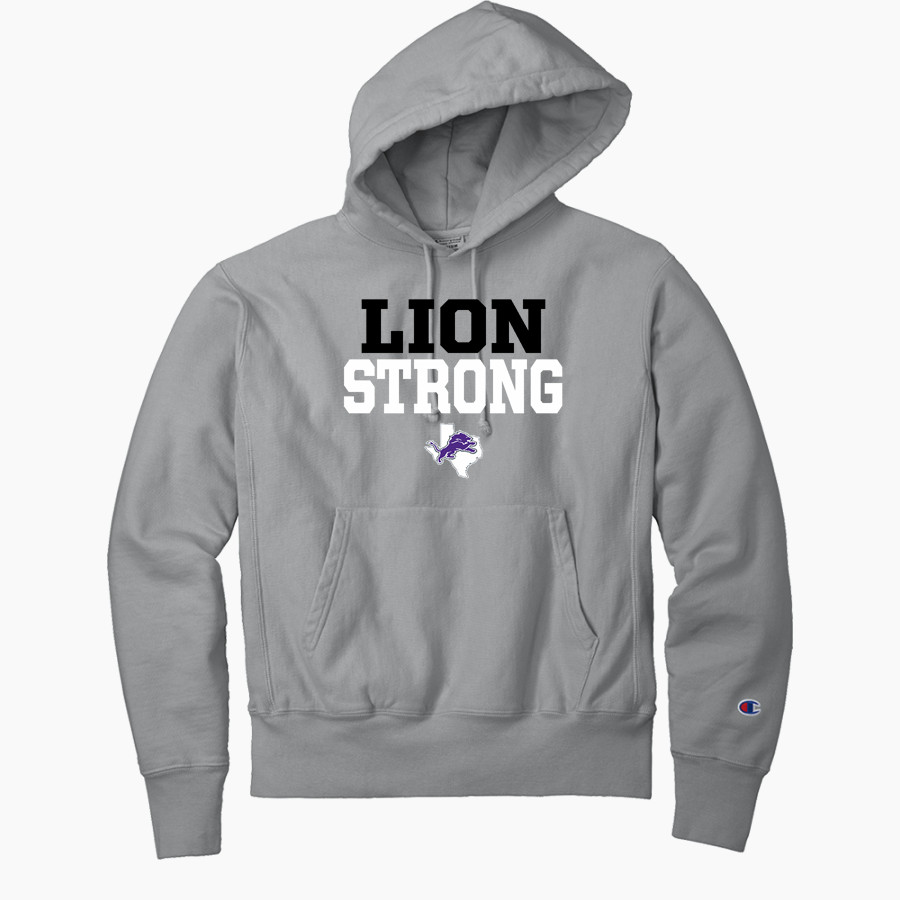 Johnson County Lions <span class="pdp-name-mascot">JOHNSON COUNTY SPORTS ASSOCIATION Lions</span> Champion Men's Reverse Weave Garment-Dyed Hooded Sweatshirt