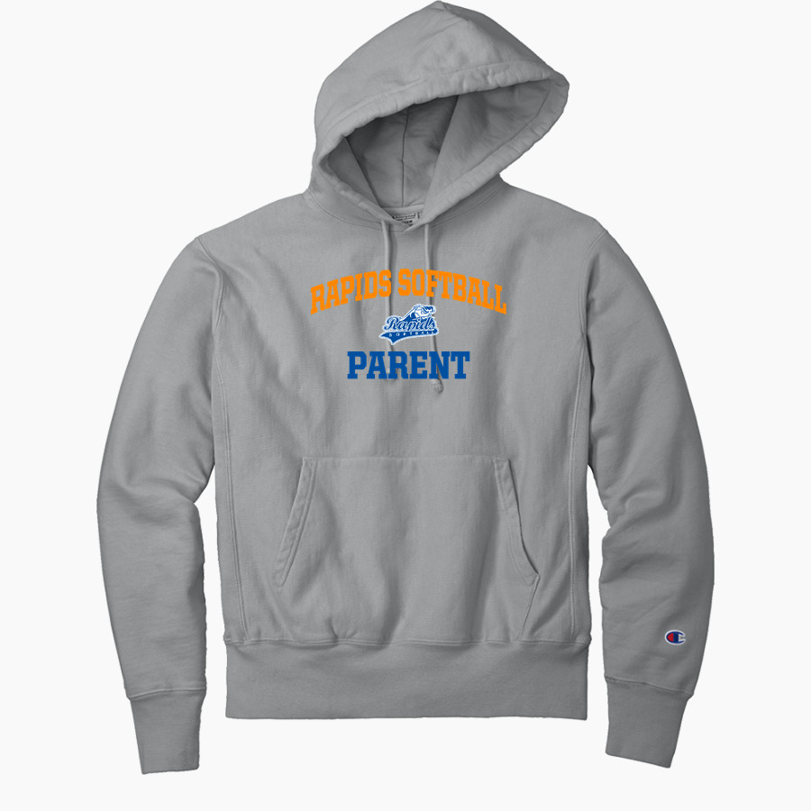 Rapids Softball Rapids Softball <span class="pdp-name-mascot">Rapids Softball</span> Champion Men's Reverse Weave Garment-Dyed Hooded Sweatshirt