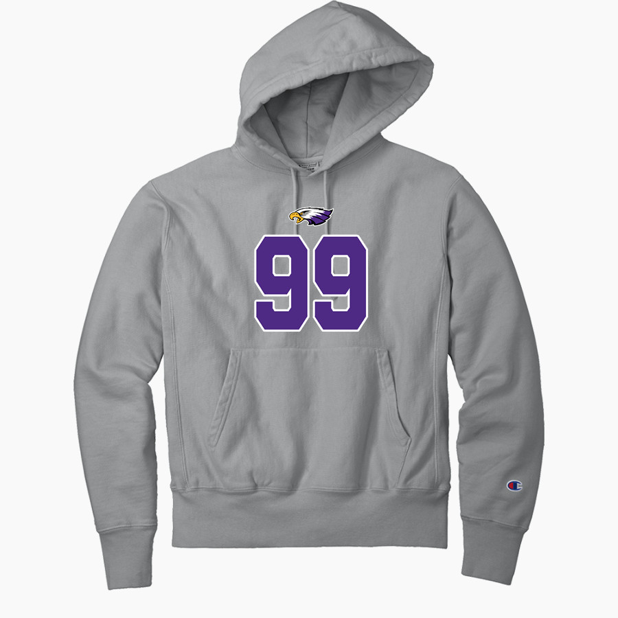 RED WING HIGH SCHOOL WINGERS <span class="pdp-name-mascot">RED WING WINGERS</span> Champion Men's Reverse Weave Garment-Dyed Hooded Sweatshirt