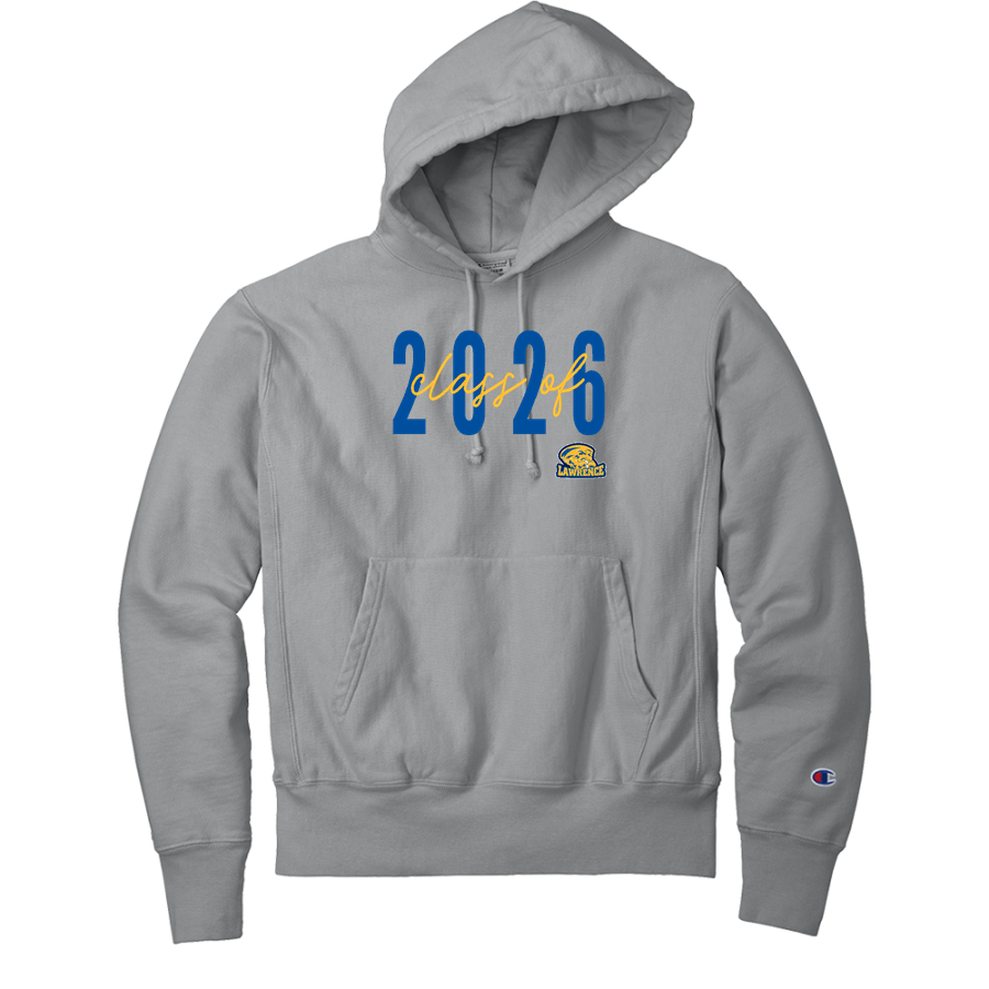 LAWRENCE HIGH SCHOOL GOLDEN TORNADOES <span class="pdp-name-mascot">LAWRENCE GOLDEN TORNADOES</span> Champion Men's Reverse Weave Garment-Dyed Hooded Sweatshirt