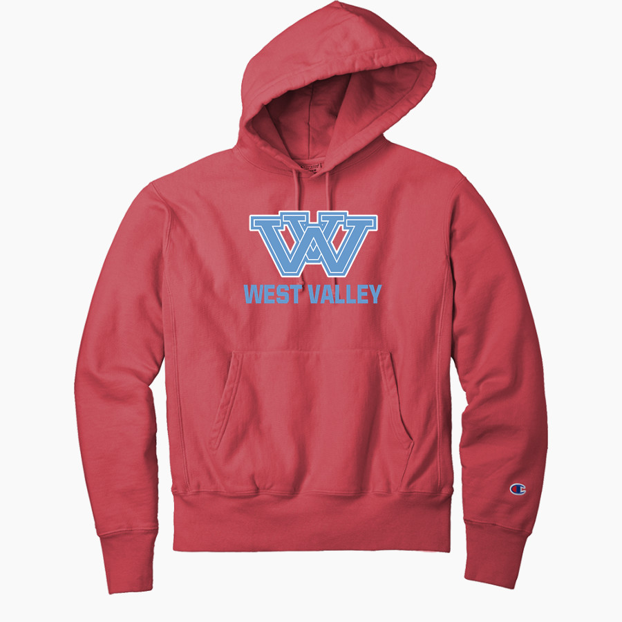West Valley Rams Online Store <span class="pdp-name-mascot">West Valley Rams</span> Champion Men's Reverse Weave Garment-Dyed Hooded Sweatshirt