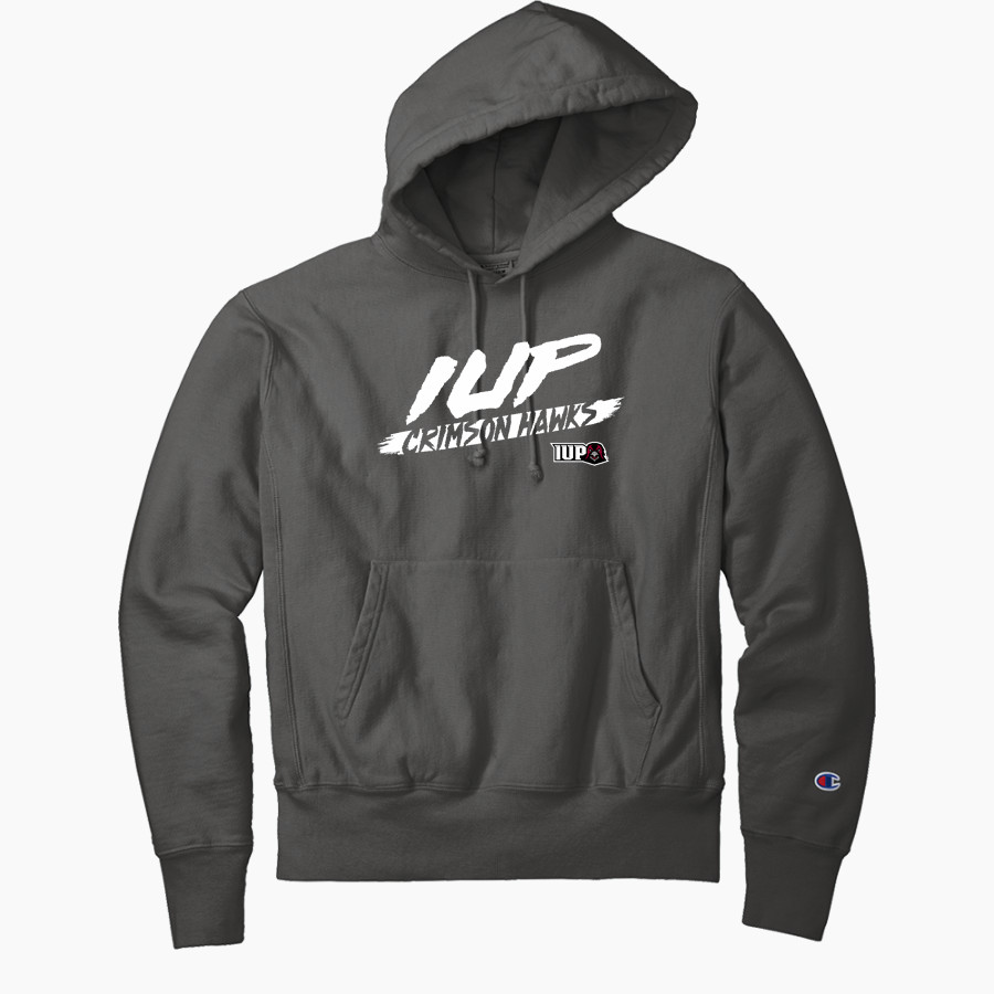 Indiana University of Pennsylvania <span class="pdp-name-mascot">Indiana University Of PA Hawks</span> Champion Men's Reverse Weave Garment-Dyed Hooded Sweatshirt