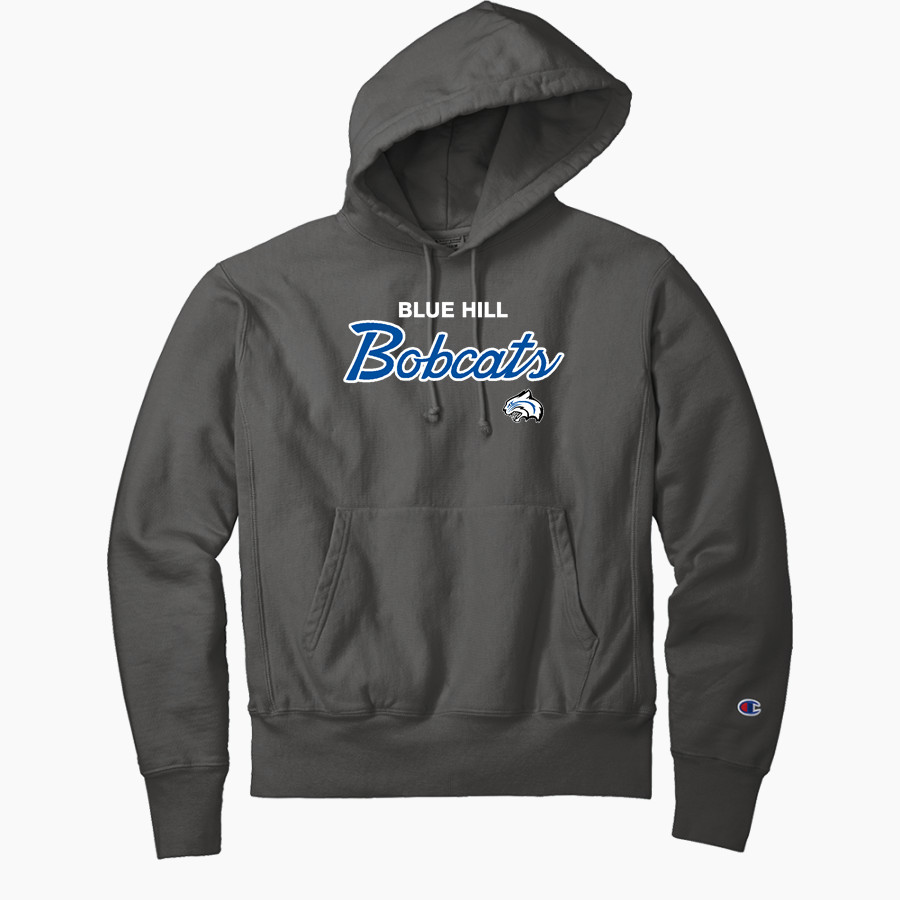 Blue Hill Bobcats <span class="pdp-name-mascot">Blue Hill Community School District Bobcats</span> Champion Men's Reverse Weave Garment-Dyed Hooded Sweatshirt