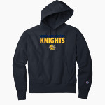 CRISTO-REY-BOSTON HIGH SCHOOL Knights <span class="pdp-name-mascot">CRISTO - REY-BOSTON PANTHERS</span> Champion Men's Reverse Weave Garment-Dyed Hooded Sweatshirt Front Thumbnail