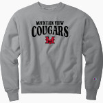Mountain View Cougars <span class="pdp-name-mascot">Mountain View Cougars</span> Champion Men's Reverse Weave Garment-Dyed Crewneck Sweatshirt Front Thumbnail