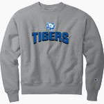 Crow Tigers <span class="pdp-name-mascot">Crow Middle School Tigers</span> Champion Men's Reverse Weave Garment-Dyed Crewneck Sweatshirt Front Thumbnail
