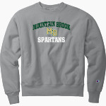 Mountain Brook Spartans Online Store <span class="pdp-name-mascot">Mountain Brook Spartans</span> Champion Men's Reverse Weave Garment-Dyed Crewneck Sweatshirt Front Thumbnail