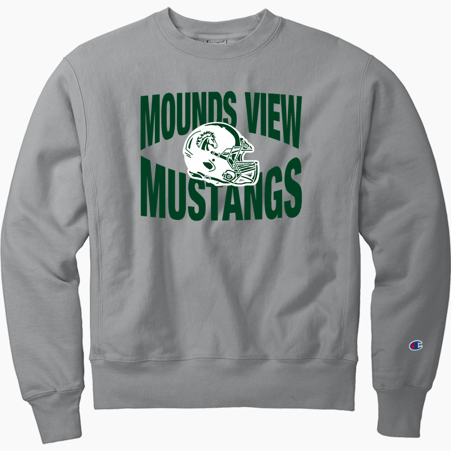 Mounds View Mustangs <span class="pdp-name-mascot">Mounds View Mustangs</span> Champion Men's Reverse Weave Garment-Dyed Crewneck Sweatshirt