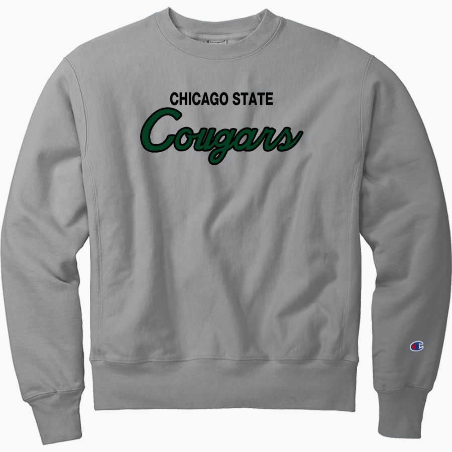 Chicago State Cougars <span class="pdp-name-mascot">Chicago State Cougars</span> Champion Men's Reverse Weave Garment-Dyed Crewneck Sweatshirt