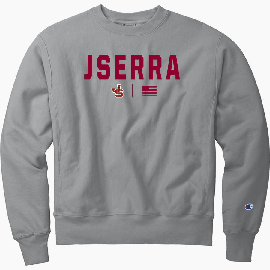 JSERRA CATHOLIC HIGH SCHOOL LIONS <span class="pdp-name-mascot">J SERRA LIONS</span> Champion Men's Reverse Weave Garment-Dyed Crewneck Sweatshirt