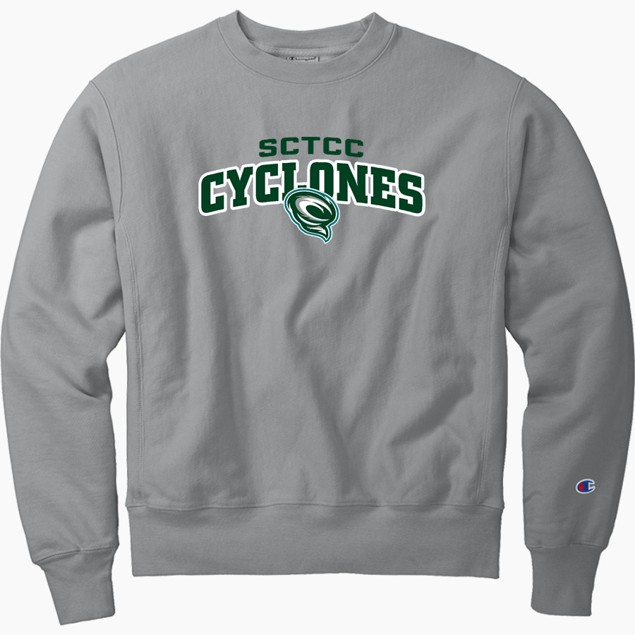 SCTCC Cyclones Online Apparel Store <span class="pdp-name-mascot">St Cloud Cyclones</span> Champion Men's Reverse Weave Garment-Dyed Crewneck Sweatshirt