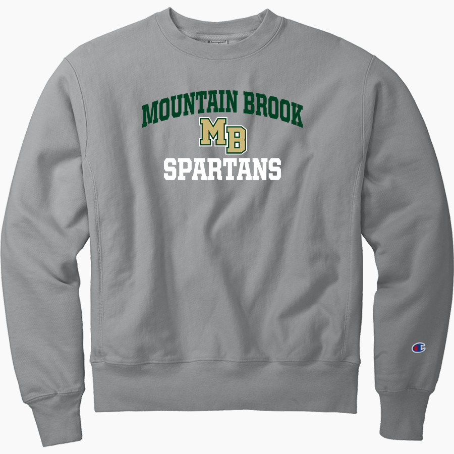 Mountain Brook Spartans Online Store <span class="pdp-name-mascot">Mountain Brook Spartans</span> Champion Men's Reverse Weave Garment-Dyed Crewneck Sweatshirt