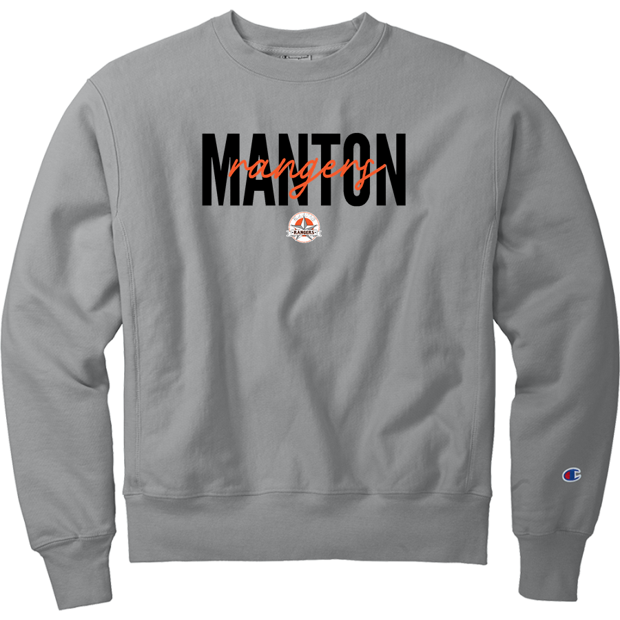 MANTON HIGH SCHOOL RANGERS <span class="pdp-name-mascot">MANTON RANGERS</span> Champion Men's Reverse Weave Garment-Dyed Crewneck Sweatshirt