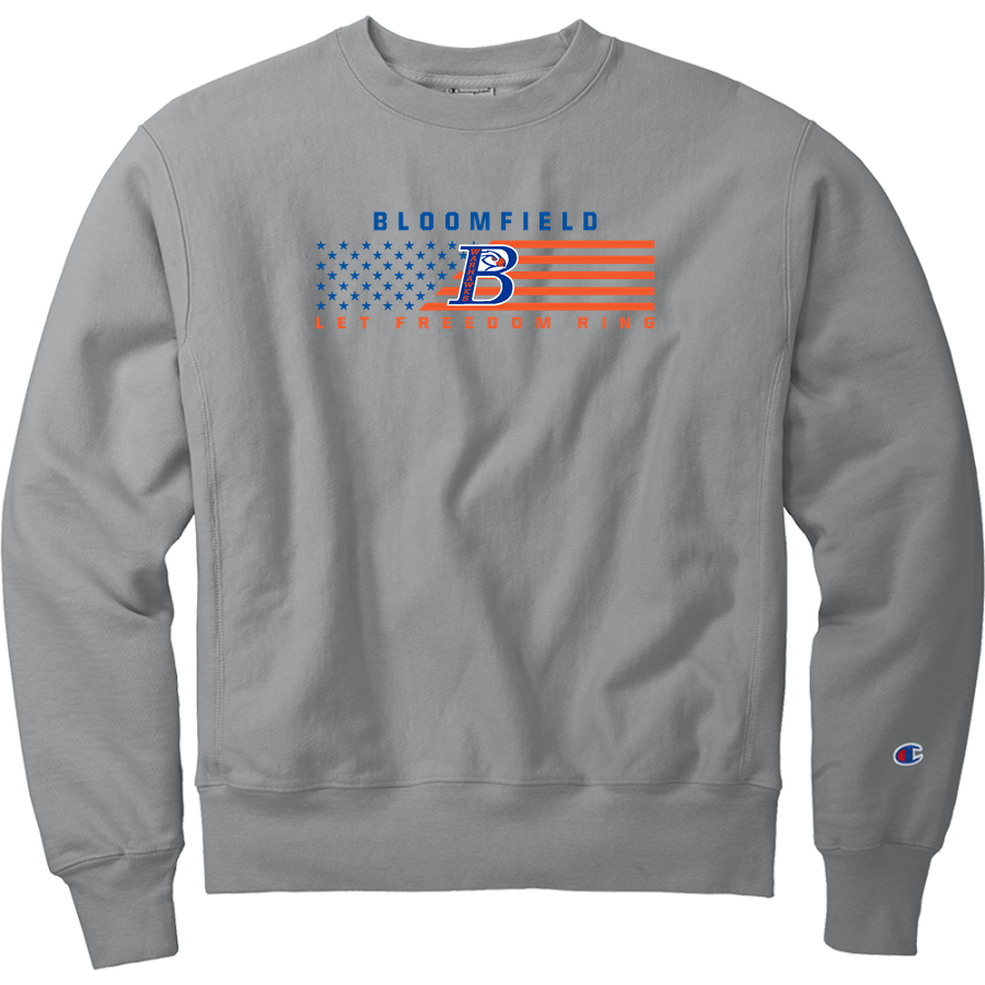 Bloomfield Warhawks <span class="pdp-name-mascot">Bloomfield Warhawks</span> Champion Men's Reverse Weave Garment-Dyed Crewneck Sweatshirt