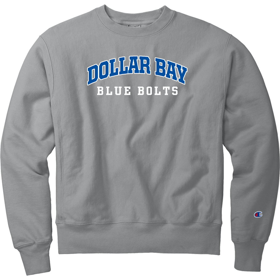 Dollar Bay Blue Bolts <span class="pdp-name-mascot">Dollar Bay Bays</span> Champion Men's Reverse Weave Garment-Dyed Crewneck Sweatshirt