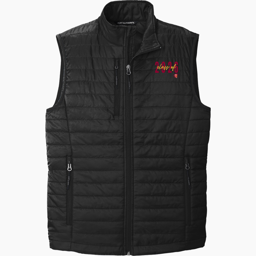 Jean Mcclung Trojans Port Authority Men's Packable Puffy Vest
