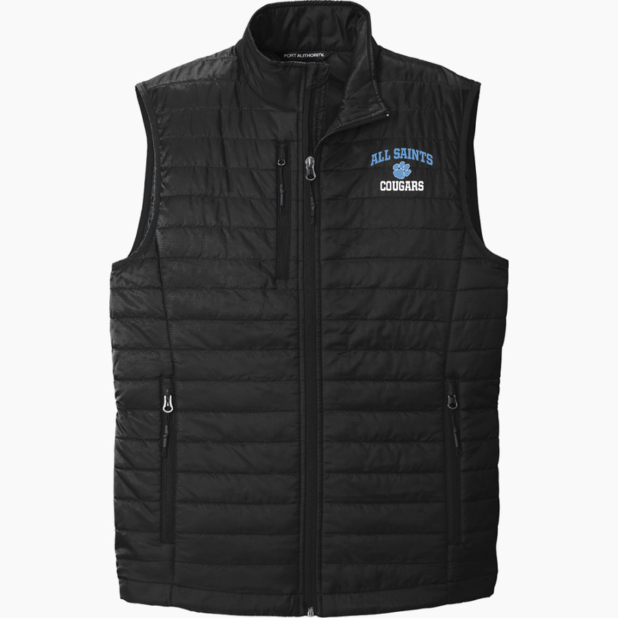ALL SAINTS CATHOLIC HIGH SCHOOL COUGARS <span class="pdp-name-mascot">ALL SAINTS COUGARS</span> Port Authority Men's Packable Puffy Vest
