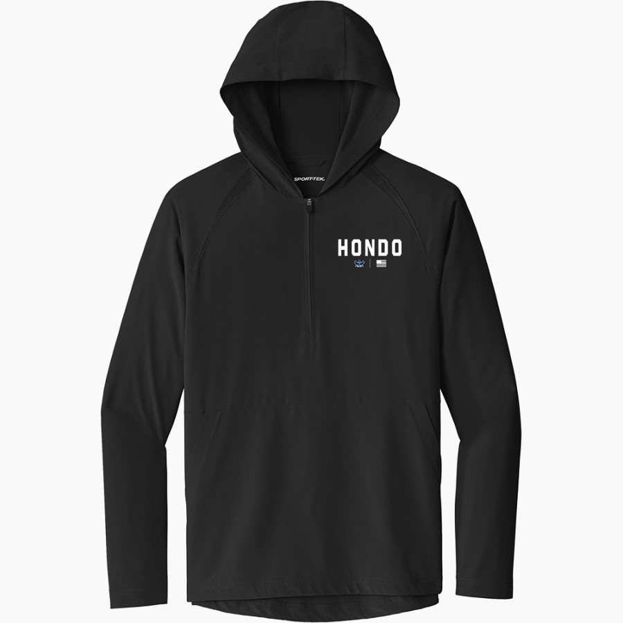 HONDO HIGH SCHOOL OWLS <span class="pdp-name-mascot">HONDO OWLS</span> Sport-Tek Men's Repeat 1/2-Zip Long Sleeve Hooded Jacket