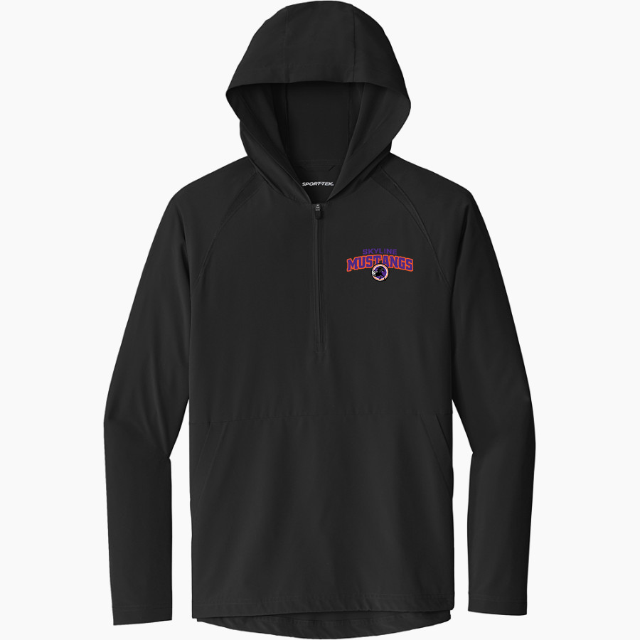 Skyline Gila River Mustangs <span class="pdp-name-mascot">Skyline Mustangs</span> Sport-Tek Men's Repeat 1/2-Zip Long Sleeve Hooded Jacket