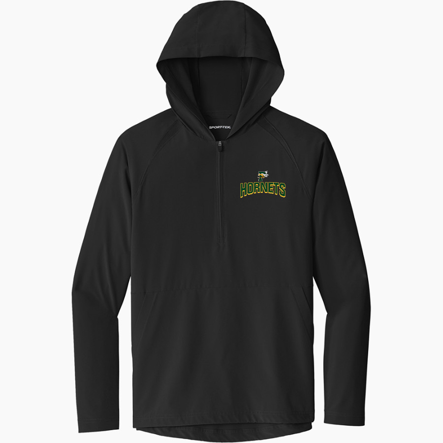PREBLE HIGH SCHOOL HORNETS Sport-Tek Men's Repeat 1/2-Zip Long Sleeve Hooded Jacket