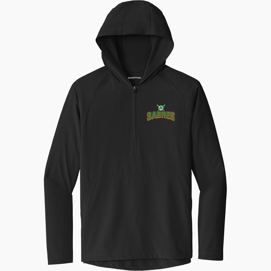 Communion of Saints School Sabres official sideline store <span class="pdp-name-mascot">Communion of Saints School Sabres</span> Sport-Tek Men's Repeat 1/2-Zip Long Sleeve Hooded Jacket