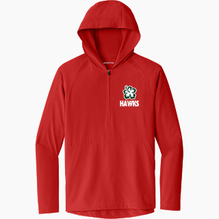 Sport-Tek Men's Repeat 1/2-Zip Long Sleeve Hooded Jacket