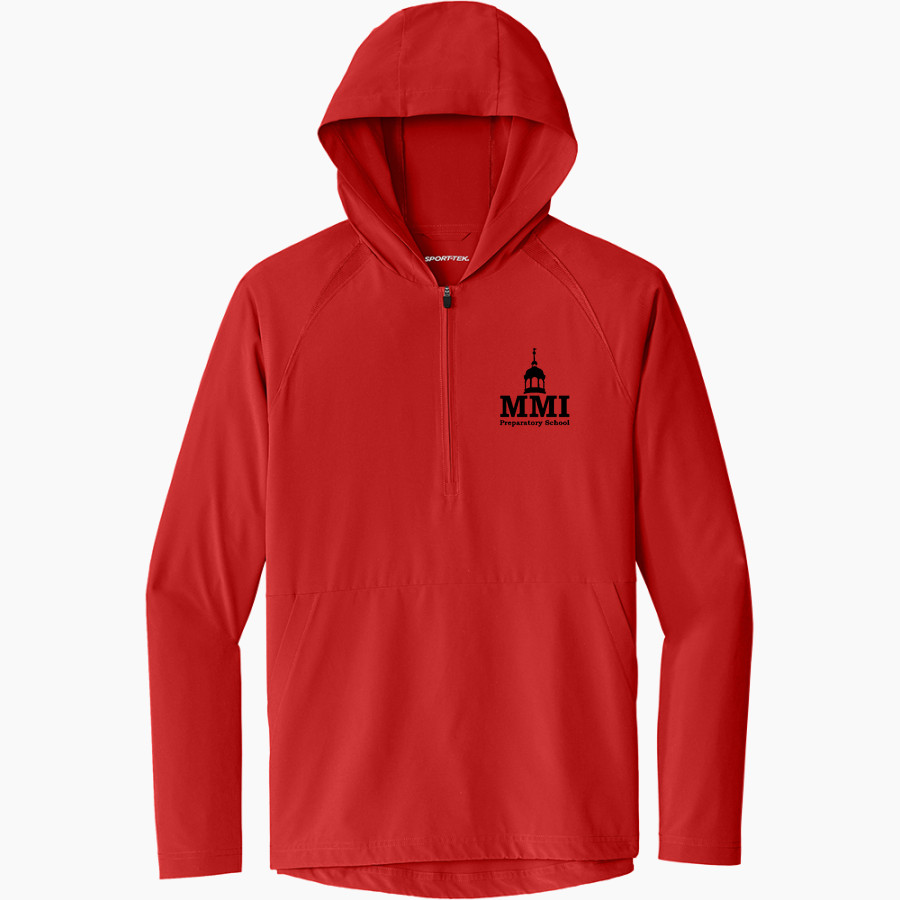 MMI PREPARATORY SCHOOL PREPPERS <span class="pdp-name-mascot">MMI PREPARATORY PREPPERS</span> Sport-Tek Men's Repeat 1/2-Zip Long Sleeve Hooded Jacket