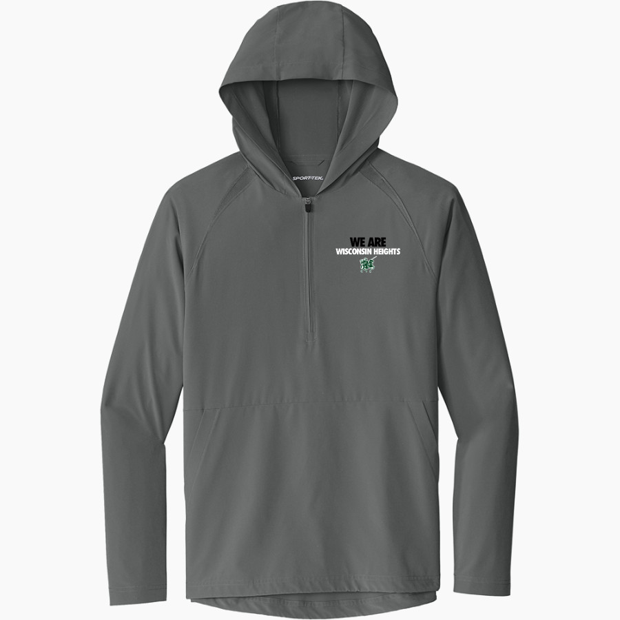 Wisconsin Heights High School Vanguards <span class="pdp-name-mascot">Wisconsin Heights High School</span> Sport-Tek Men's Repeat 1/2-Zip Long Sleeve Hooded Jacket