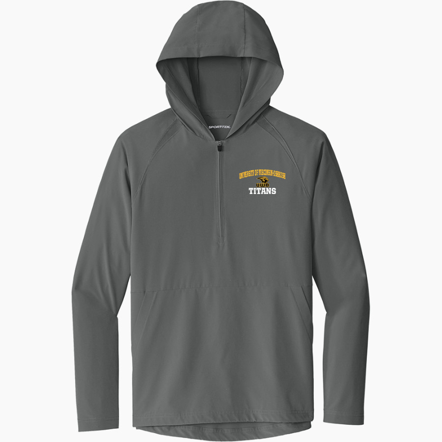 University of Wisconsin-Oshkosh Titans <span class="pdp-name-mascot">University of Wisconsin-Oshkosh Titans</span> Sport-Tek Men's Repeat 1/2-Zip Long Sleeve Hooded Jacket
