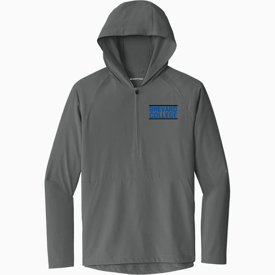 Brevard College Tornados Online Store <span class="pdp-name-mascot">Brevard Tornados</span> Sport-Tek Men's Repeat 1/2-Zip Long Sleeve Hooded Jacket