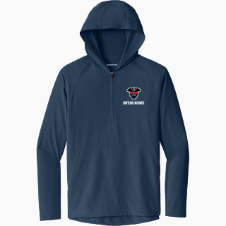 Sport-Tek Men's Repeat 1/2-Zip Long Sleeve Hooded Jacket